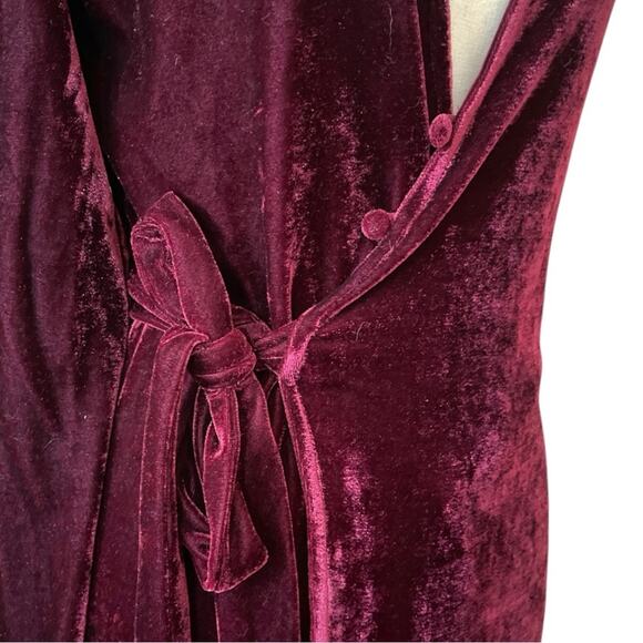 Privacy Please Velvet Merlot Wrap Maxi Dress Size XS Holiday - Picture 3 of 11